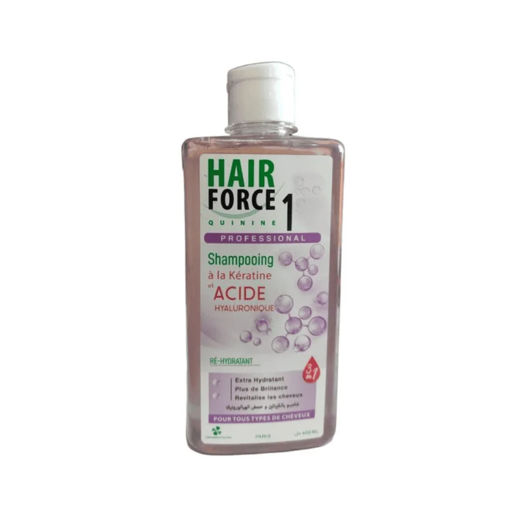  Hair Force Shampoing À La Keratine Et Acide Hyaluronique 400Ml - produit parapharmaceutique authentique | Parapharmacie Si Ahmed