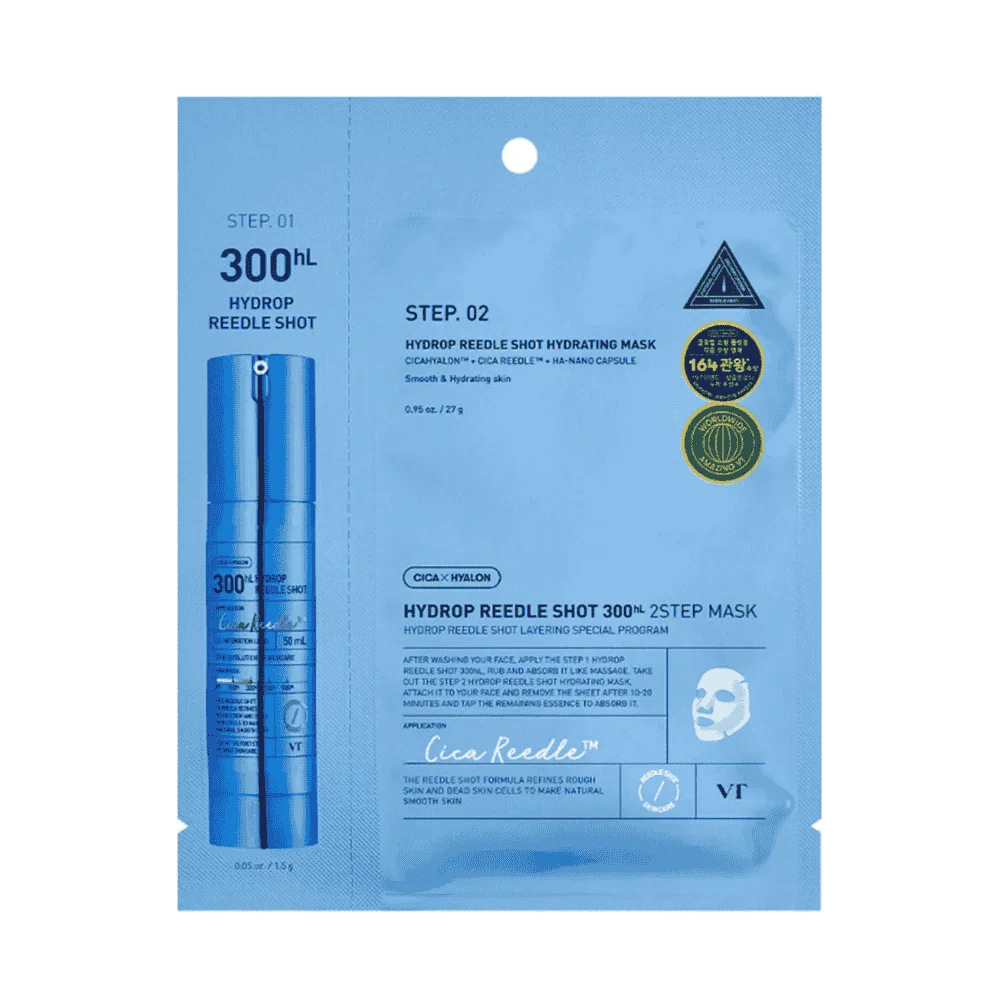  Hydrop Reedle Shot 300Hl 2 Step Mask Cica*Hyalon 27Gr - produit parapharmaceutique authentique | Parapharmacie Si Ahmed