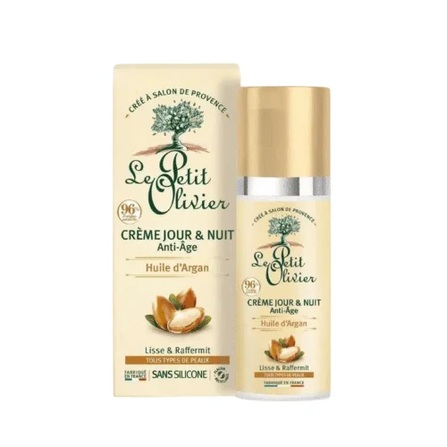  Le Petit Olivier Creme Jour &Amp;Amp; Nuit Anti Age Argan 50Ml - produit parapharmaceutique authentique | Parapharmacie Si Ahmed