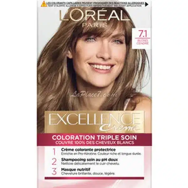  L’Oreal Excellence Coloration N’ 7.1 - produit parapharmaceutique authentique | Parapharmacie Si Ahmed