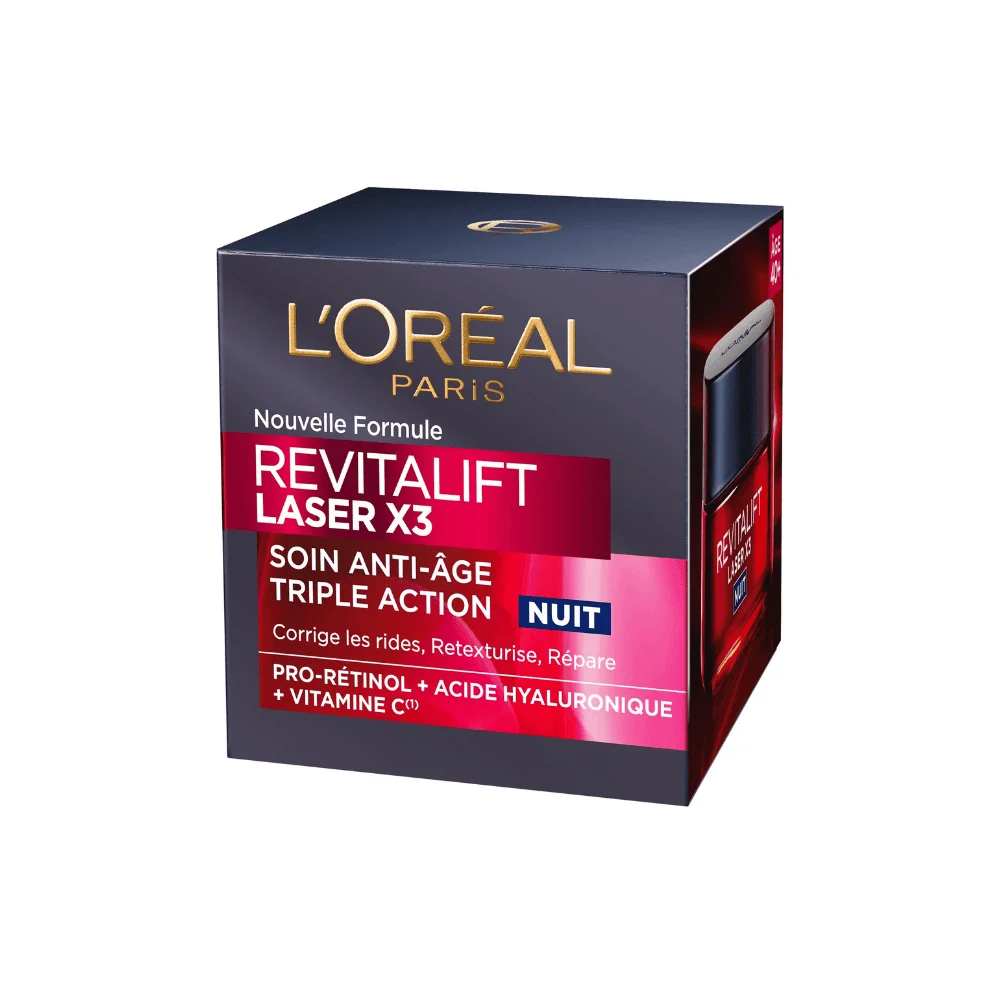  L’Oreal Revitalift Laser X3 Creme Nuit 50Ml - produit parapharmaceutique authentique | Parapharmacie Si Ahmed
