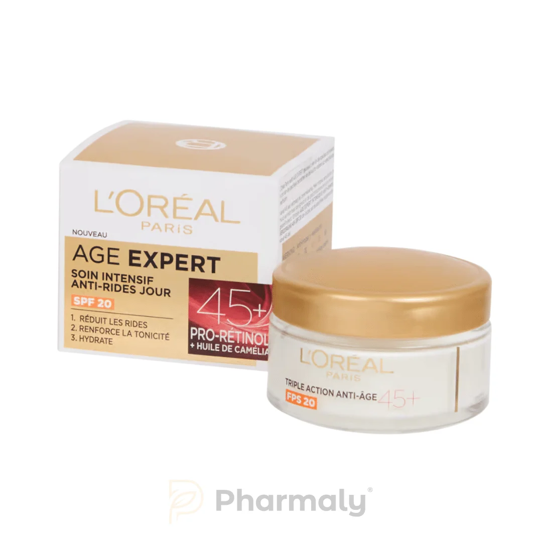  L’Oréal Triple Action Anti-Age 45+Pro Retinol - produit parapharmaceutique authentique | Parapharmacie Si Ahmed