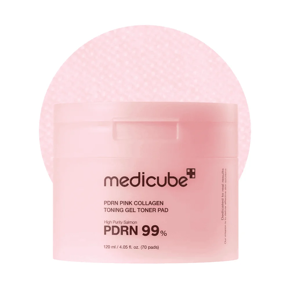  Medicube Pdrn 99% Pink Collagen Toning Gel Toner Pad 120Ml - produit parapharmaceutique authentique | Parapharmacie Si Ahmed
