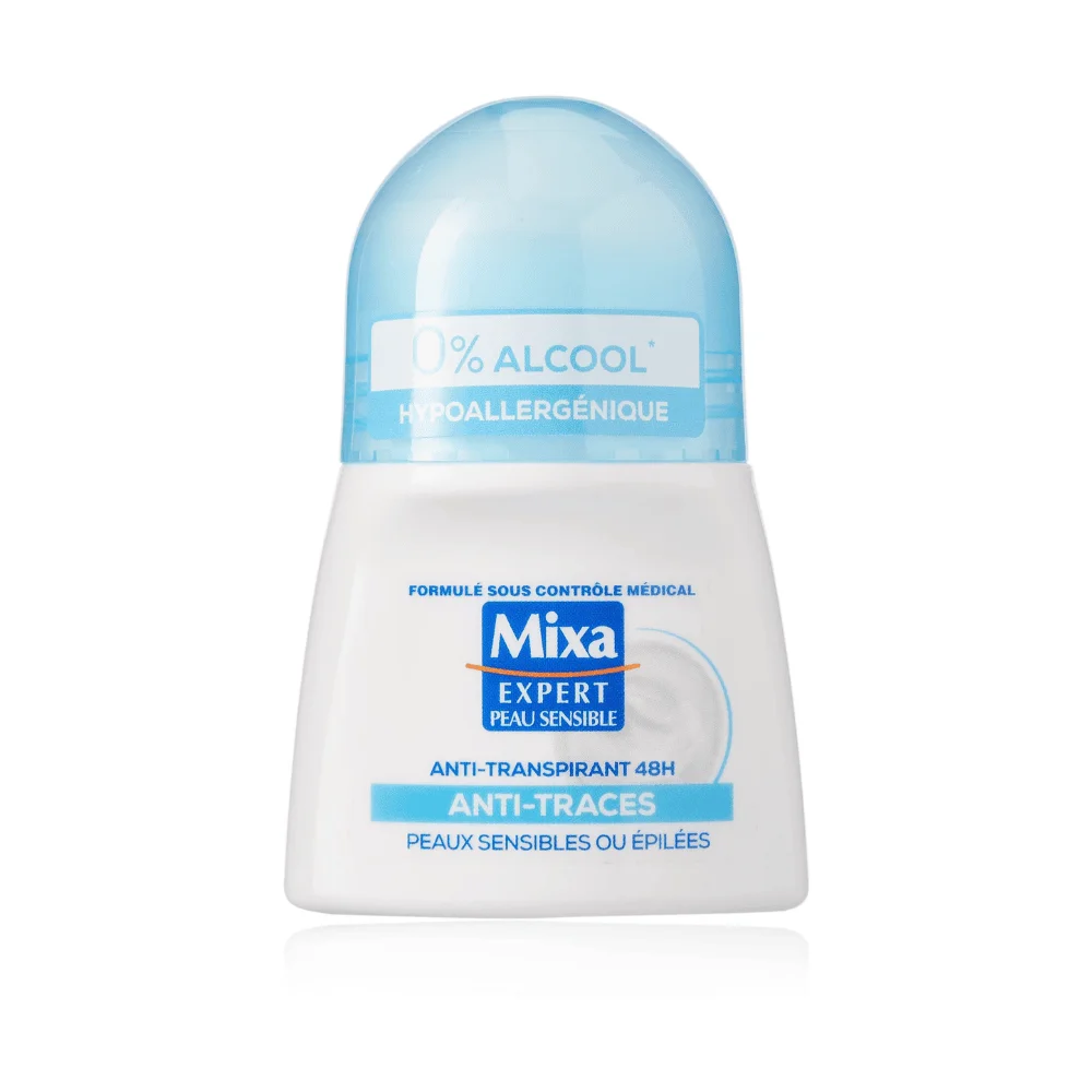  Mixa Roll On Anti Transpirant 48H Anti Traces 50Ml - produit parapharmaceutique authentique | Parapharmacie Si Ahmed