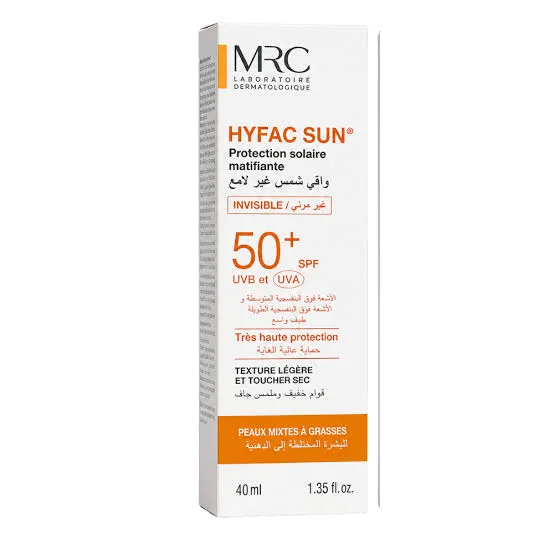 Mrc Hyfac Sun Invisible Spf50+ P Mixtes/grases 40ml