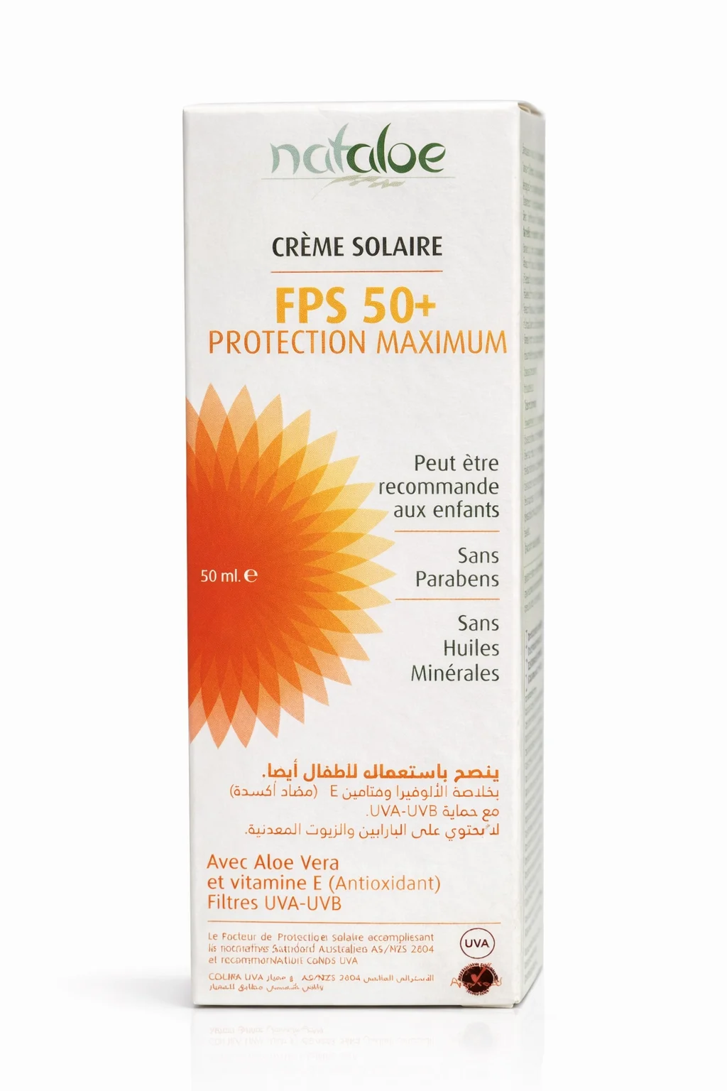 NATALOE Crème Solaire Anti-Âge SPF 50+ 50ml