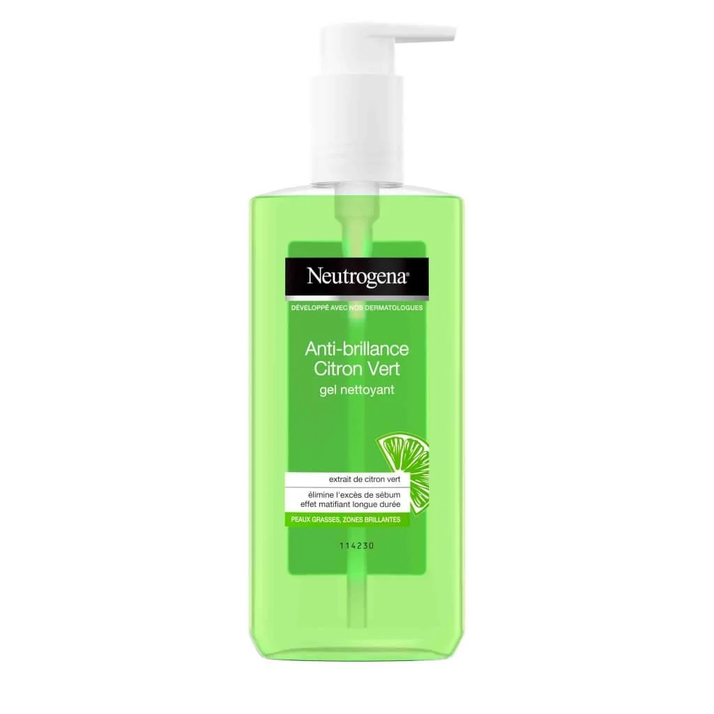  Neutrogena Anti Brillance Citron Vert Citron Vert Gel Nettoyant - produit parapharmaceutique authentique | Parapharmacie Si Ahmed