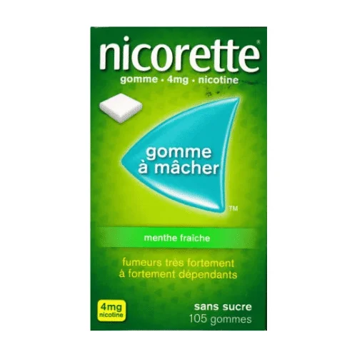  Nicorette Gommes 2Mg Menthe Fraiche - produit parapharmaceutique authentique | Parapharmacie Si Ahmed
