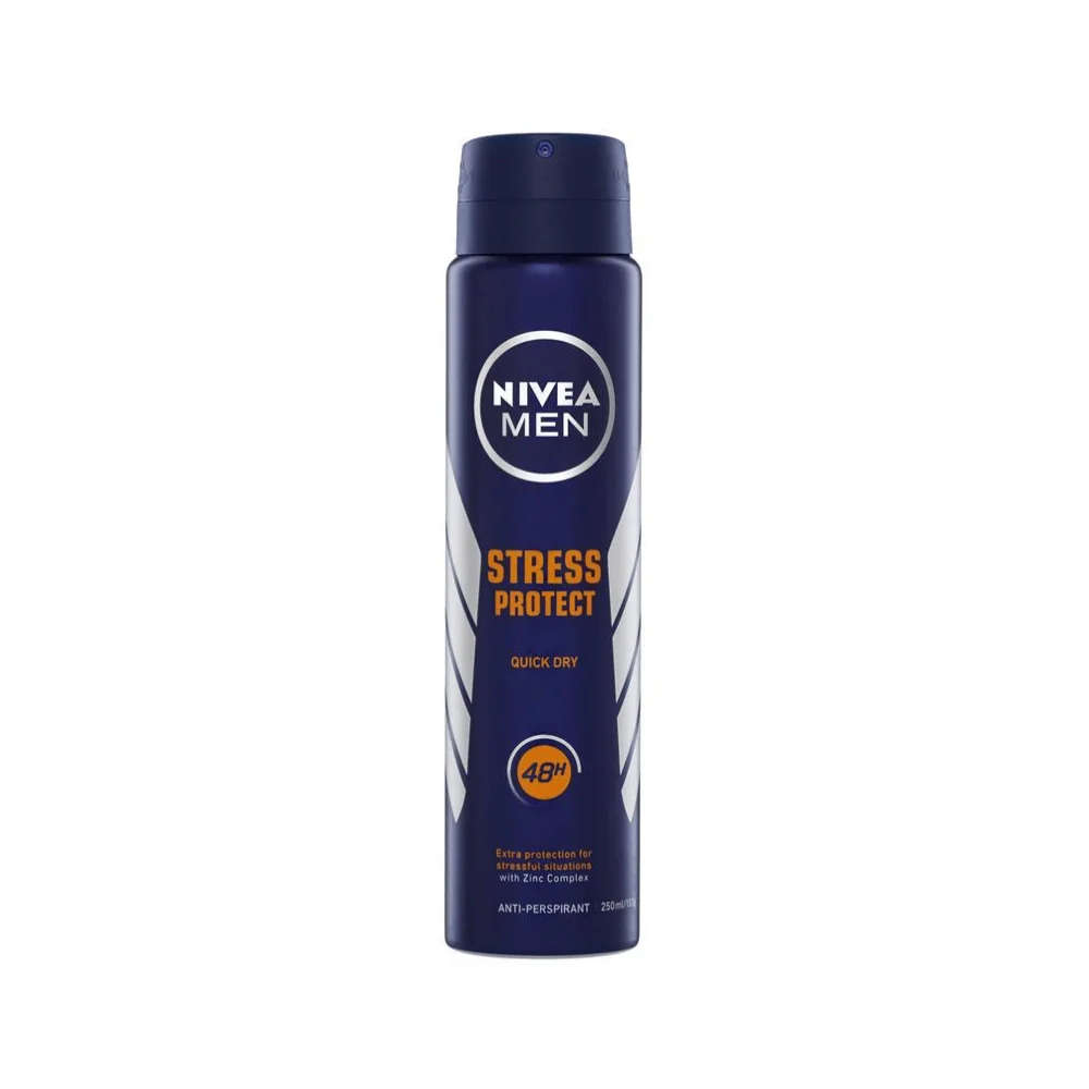  Nivea Men Stress Protect Deo 250Ml - produit parapharmaceutique authentique | Parapharmacie Si Ahmed