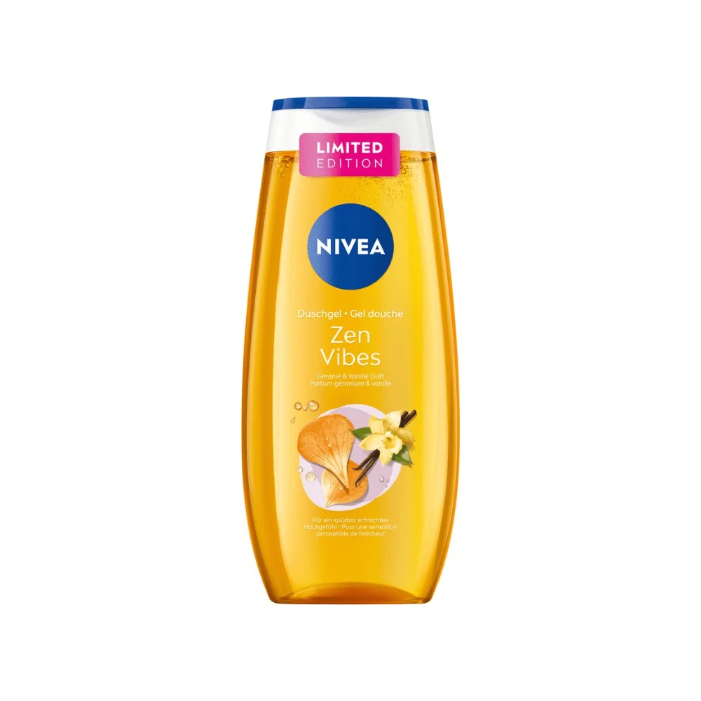  Nivea Zen Vibes Gel Douche Geranium&Amp;Vanilla 250Ml - produit parapharmaceutique authentique | Parapharmacie Si Ahmed