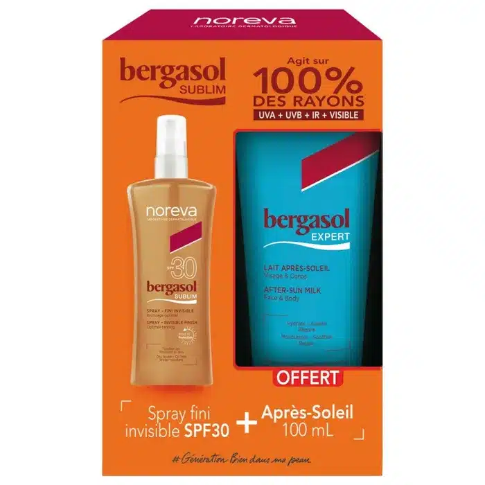  Noreva Bergasol Coffret Solire Spray+Lait 100Ml - produit parapharmaceutique authentique | Parapharmacie Si Ahmed