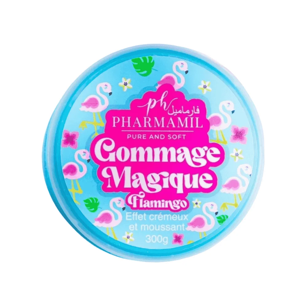  Pharmamil Gommage Magique Flamingo 350G - produit parapharmaceutique authentique | Parapharmacie Si Ahmed