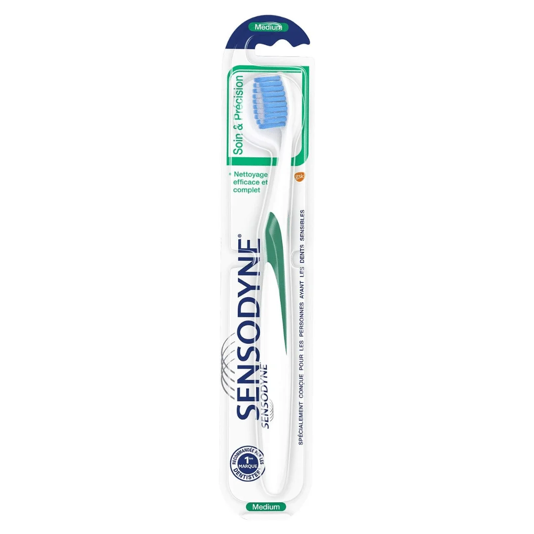  Sensodyne Brosse À Dents Soin Et Précision Medium - produit parapharmaceutique authentique | Parapharmacie Si Ahmed