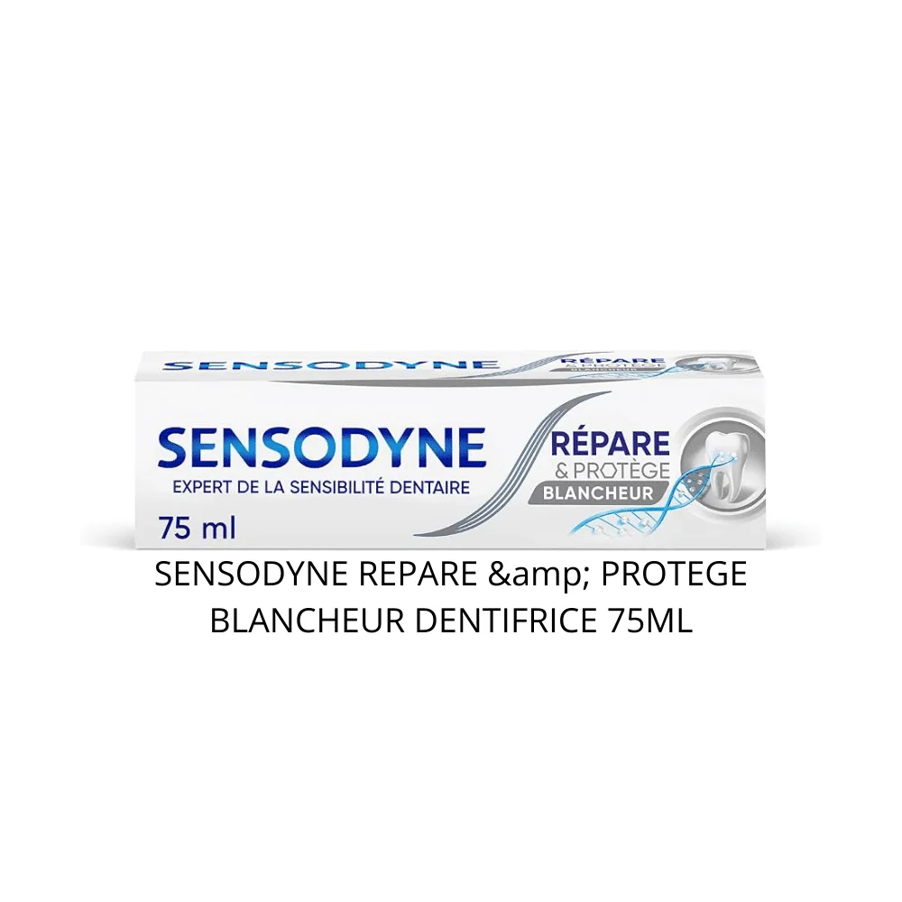  Sensodyne Repare &Amp; Protege Blancheur Dentifrice 75Ml - produit parapharmaceutique authentique | Parapharmacie Si Ahmed