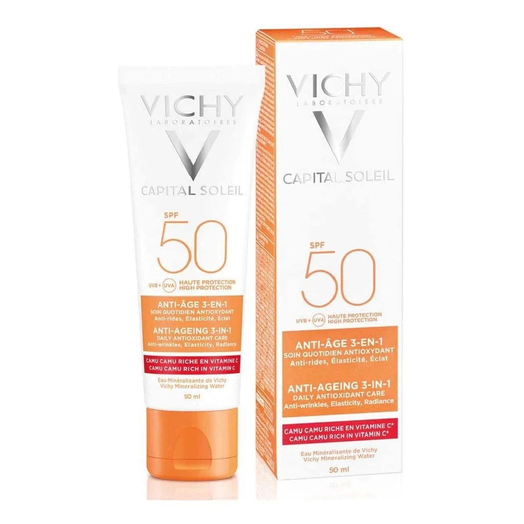  Vichy Capital Soleil Anti Age 3En1 Spf 50+ 50Ml - produit parapharmaceutique authentique | Parapharmacie Si Ahmed