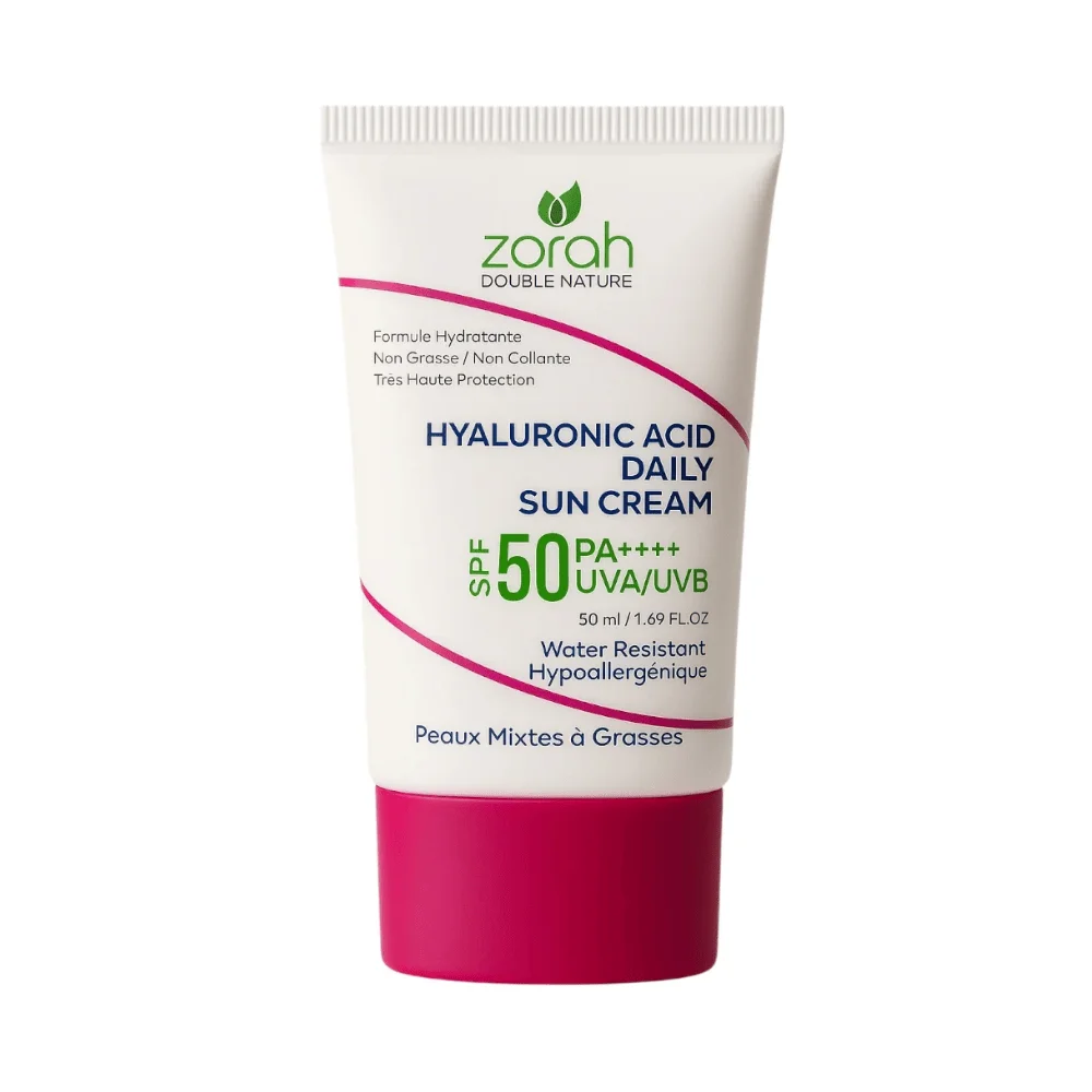  Zorah Hyaluronic Acid Daily Sun Cream Peaux Mixtes Spf50+ 50Ml - produit parapharmaceutique authentique | Parapharmacie Si Ahmed